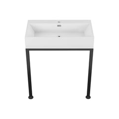 Swiss Madison Concorde 30" Rectangle Console Sink with Matte Black Legs - SM-CS0202MB - The Home Selection