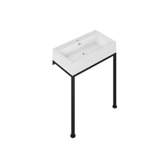 Swiss Madison Concorde 30" Rectangle Console Sink with Matte Black Legs - SM-CS0202MB - The Home Selection