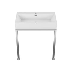 Swiss Madison Concorde 30" Rectangle Console Sink with Matte Silver Legs -S M-CS0202MS - The Home Selection