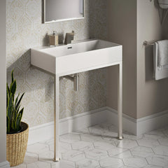Swiss Madison Concorde 30" Rectangle Console Sink with Matte Silver Legs -S M-CS0202MS - The Home Selection