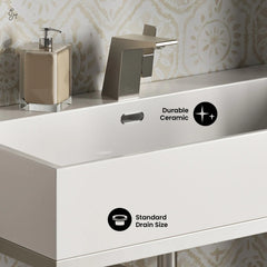 Swiss Madison Concorde 30" Rectangle Console Sink with Matte Silver Legs -S M-CS0202MS - The Home Selection