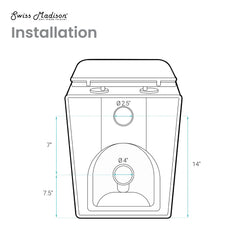 Swiss Madison Concorde Back-to-Wall Toilet Bundle 0.8/1.6 GPF Dual Flush in Glossy Whit - SM-WT0205GW - The Home Selection