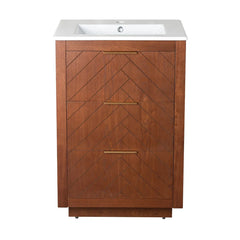 Swiss Madison Daxton 24" Bathroom Vanity in Walnut - ﻿﻿SM-BV372WN - The Home Selection