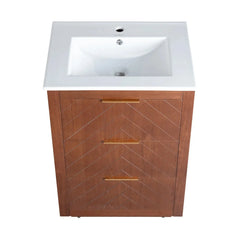 Swiss Madison Daxton 24" Bathroom Vanity in Walnut - ﻿﻿SM-BV372WN - The Home Selection