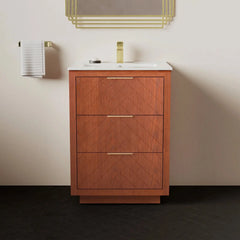 Swiss Madison Daxton 24" Bathroom Vanity in Walnut - ﻿﻿SM-BV372WN - The Home Selection