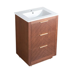 Swiss Madison Daxton 24" Bathroom Vanity in Walnut - ﻿﻿SM-BV372WN - The Home Selection