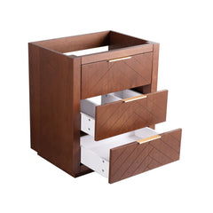 Swiss Madison Daxton 24" Freestanding Bathroom Vanity Cabinet without Top in Brown Oak - SM-BV372WN-C - The Home Selection