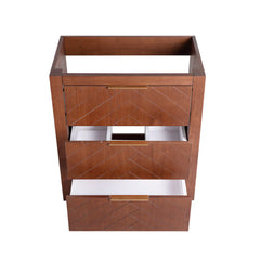 Swiss Madison Daxton 24" Freestanding Bathroom Vanity Cabinet without Top in Brown Oak - SM-BV372WN-C - The Home Selection