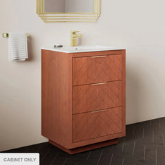 Swiss Madison Daxton 24" Freestanding Bathroom Vanity Cabinet without Top in Brown Oak - SM-BV372WN-C - The Home Selection