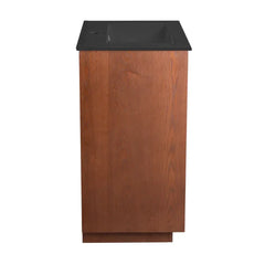Swiss Madison Daxton 24" Freestanding Bathroom Vanity in Brown Oak with Black Sink Top - SM-BV372WNMB - The Home Selection