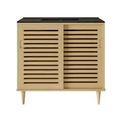 Swiss Madison Delice 36" Freestanding Bathroom Vanity in Natural Oak with Sink Top - SM-BV1201NO-MB - The Home Selection