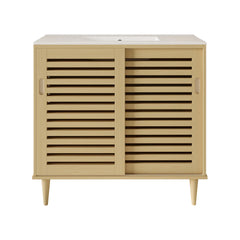 Swiss Madison Delice 36" Freestanding Bathroom Vanity in Natural Oak with Sink Top - SM-BV1201NO - The Home Selection