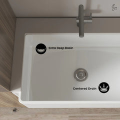 Swiss Madison Elegance 33" Single Basin Fireclay Farmhouse Kitchen Sink in Glossy White - SM-FS3802GW - The Home Selection
