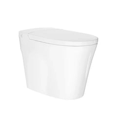 Swiss Madison Hugo H Power Flush Tankless Toilet 12" Rough-in 1 GPF Non-Electric ADA Toilet with Integrated Tank in Glossy White - SM-ST030 - The Home Selection