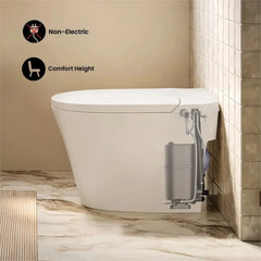 Swiss Madison Hugo H Power Flush Tankless Toilet 12" Rough-in 1 GPF Non-Electric ADA Toilet with Integrated Tank in Glossy White - SM-ST030 - The Home Selection
