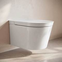 Swiss Madison Hugo H Wall-Hung Toilet in Glossy White with Supporting Frame - SM-WT3906GW - The Home Selection