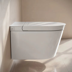 Swiss Madison Hugo H Wall-Hung Toilet in Glossy White with Supporting Frame - SM-WT3906GW - The Home Selection