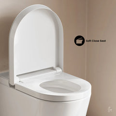 Swiss Madison Hugo H Wall-Hung Toilet in Glossy White with Supporting Frame - SM-WT3906GW - The Home Selection