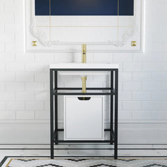 Swiss Madison Ivy 24" Freestanding Bathroom Vanity in Black with Sink Top - SM-BV83MB - The Home Selection