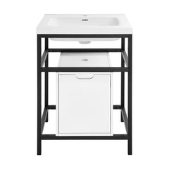 Swiss Madison Ivy 24" Freestanding Bathroom Vanity in Black with Sink Top - SM-BV83MB - The Home Selection