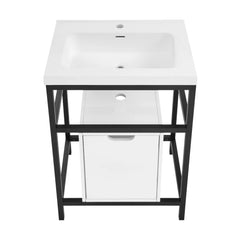 Swiss Madison Ivy 24" Freestanding Bathroom Vanity in Black with Sink Top - SM-BV83MB - The Home Selection