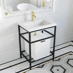Swiss Madison Ivy 24" Freestanding Bathroom Vanity in Black with Sink Top - SM-BV83MB - The Home Selection