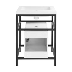 Swiss Madison Ivy 24" Freestanding Bathroom Vanity in Black with Sink Top - SM-BV83MB - The Home Selection