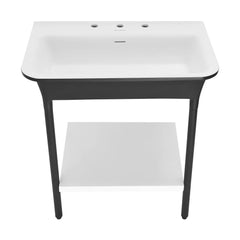 Swiss Madison Ivy 32" Solid Surface Console Sink in Matte Black - SM-CS830MB - The Home Selection