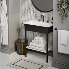 Swiss Madison Ivy 32" Solid Surface Console Sink in Matte Black - SM-CS830MB - The Home Selection