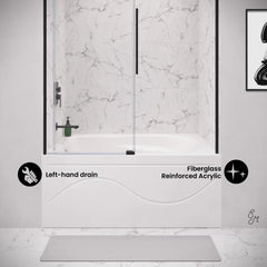 Swiss Madison Ivy 48'' x 32" Bathtub with Apron Left Hand Drain in White - SM-AB522 - The Home Selection