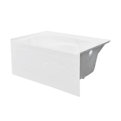 Swiss Madison Ivy 54'' x 30" Bathtub with Apron Right Hand Drain in White - SM-AB521 - The Home Selection