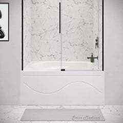 Swiss Madison Ivy 54'' x 30" Bathtub with Apron Right Hand Drain in White - SM-AB521 - The Home Selection