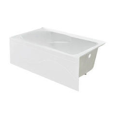 Swiss Madison Ivy 54 x 30 Right Drain Soaking Alcove Corner Apron Bathtub in Glossy White with Integrated Overflow, Drain Included - SM-AB0902GW - The Home Selection