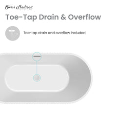 Swiss Madison Lafayette 67" Freestanding Bathtub - SM-FB592 - The Home Selection