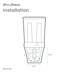 Swiss Madison Lamarck Two-Piece Elongated Toilet Dual-Flush 1.1/1.6 gpf - SM-2T142 - The Home Selection
