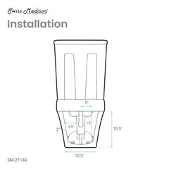 Swiss Madison Lune Two-Piece Elongated Toilet Dual-Flush 1.1/1.6 gpf - SM-2T140 - The Home Selection