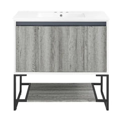 Swiss Madison Marseille 36" Bathroom Vanity in Oak - SM-BV143 - The Home Selection