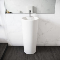 Swiss Madison Monaco Circular Basin Pedestal Sink - SM-PS307 - The Home Selection