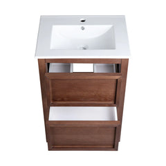 Swiss Madison Nadar 24" Freestanding Bathroom Vanity in Brown Oak with Sink Top - SM-BV371WN - The Home Selection