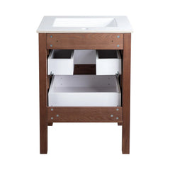 Swiss Madison Nadar 24" Freestanding Bathroom Vanity in Brown Oak with Sink Top - SM-BV371WN - The Home Selection