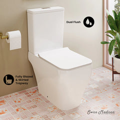 Swiss Madison Nadar Two-Piece Square Toilet Dual-Flush 1.1/1.6 gpf - SM-2T141 - The Home Selection