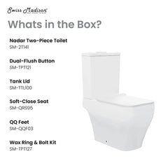 Swiss Madison Nadar Two-Piece Square Toilet Dual-Flush 1.1/1.6 gpf - SM-2T141 - The Home Selection