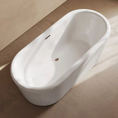 Swiss Madison Nanterre 68" Soaking Freestanding Bathtub in Glossy White, Drain Included - SM-FB9401GW - The Home Selection