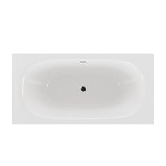 Swiss Madison Pierre 60" Soaking Freestanding Bathtub in Glossy White, Black Frame Included - SM-FB2701MB - The Home Selection