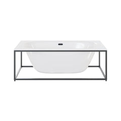 Swiss Madison Pierre 60" Soaking Freestanding Bathtub in Glossy White, Black Frame Included - SM-FB2701MB - The Home Selection