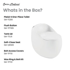Swiss Madison Plaisir II One-Piece Round Toilet Top Flush 1.28 GPF - SM-1T289 - The Home Selection