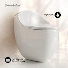 Swiss Madison Plaisir II One-Piece Round Toilet Top Flush 1.28 GPF - SM-1T289 - The Home Selection