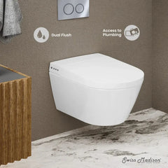 Swiss Madison Pur Smart Wall-Hung Toilet with Bidet Bundle (SM-ST080, SM-WCB02) - SM-STK0805PS - The Home Selection
