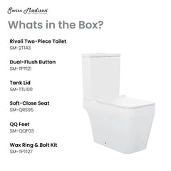 Swiss Madison Rivoli Two-Piece Square Toilet Dual-Flush 1.1/1.6 gpf - SM-2T143 - The Home Selection