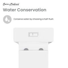 Swiss Madison Rivoli Two-Piece Square Toilet Dual-Flush 1.1/1.6 gpf - SM-2T143 - The Home Selection